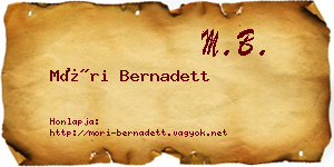 Móri Bernadett névjegykártya